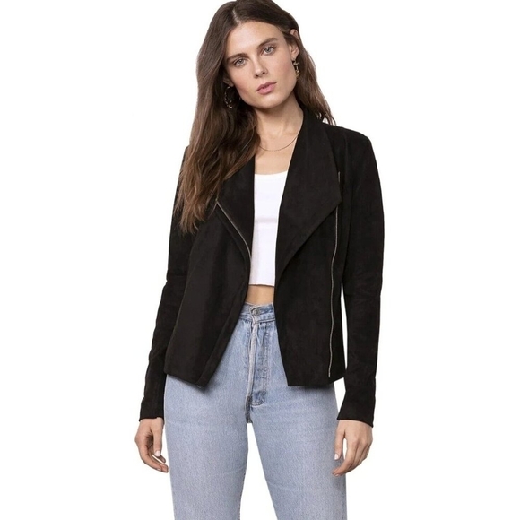 Blank NYC Suede Moto Jacket Size M - Picture 1 of 14